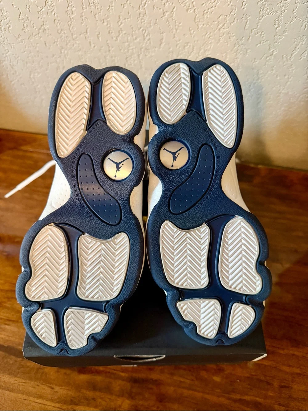 Jordan 6 Rings Boys' Navy and White High-Top Sneakers